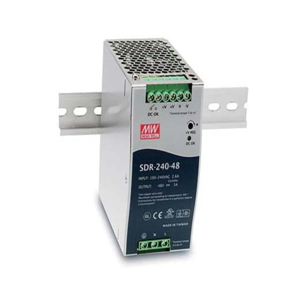 SDR-240 SDR-240-48 Mean Well Power Supply 48 VDC 5A Din Rail - Image 1